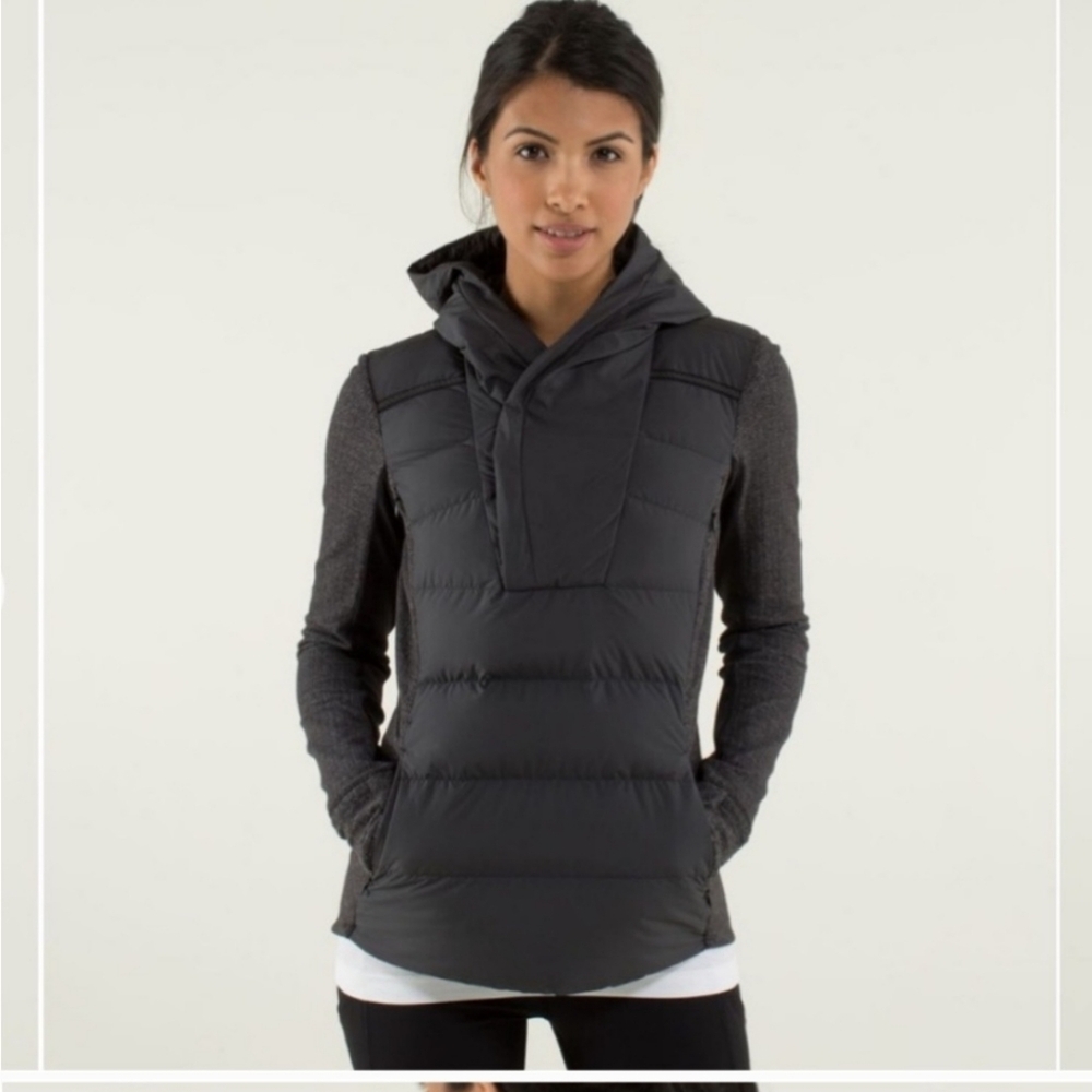 lululemon athletica Black Puffer Hooded Vest